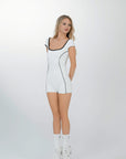 Romper White Lace Up Lover