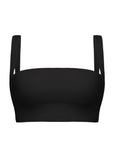 Black Square Neckline Twist Side Bra