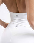 White Mossy Bare Shoulder Halter Top