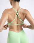 Mint Mossy Crossback Bra