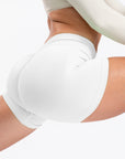 White V-Seam Sculpt Shorts