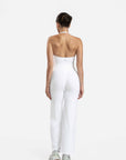 White Mossy Halter Top