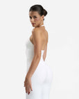 White Mossy Halter Top