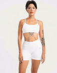White Mossy Crossback Bra
