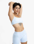 Light Blue Mossy Crossback Bra