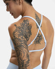 Light Blue Mossy Crossback Bra