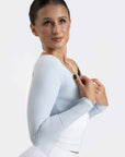 Ice Blue Sculpt Long Sleeve Shrug