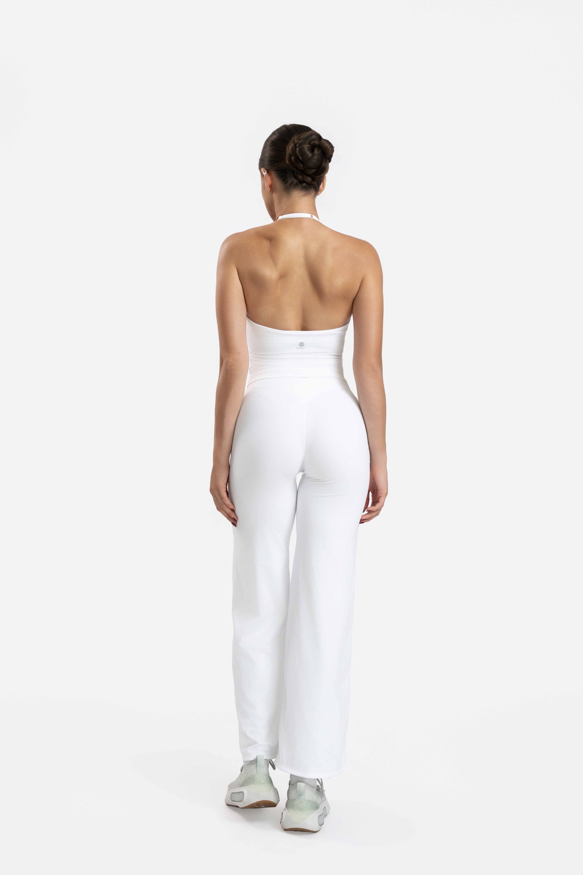 White Mossy Halter Top