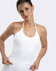 White Mossy Halter Top
