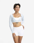 White V-Seam Sculpt Shorts