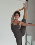 Rock Grey Mossy Wide-Leg Pants